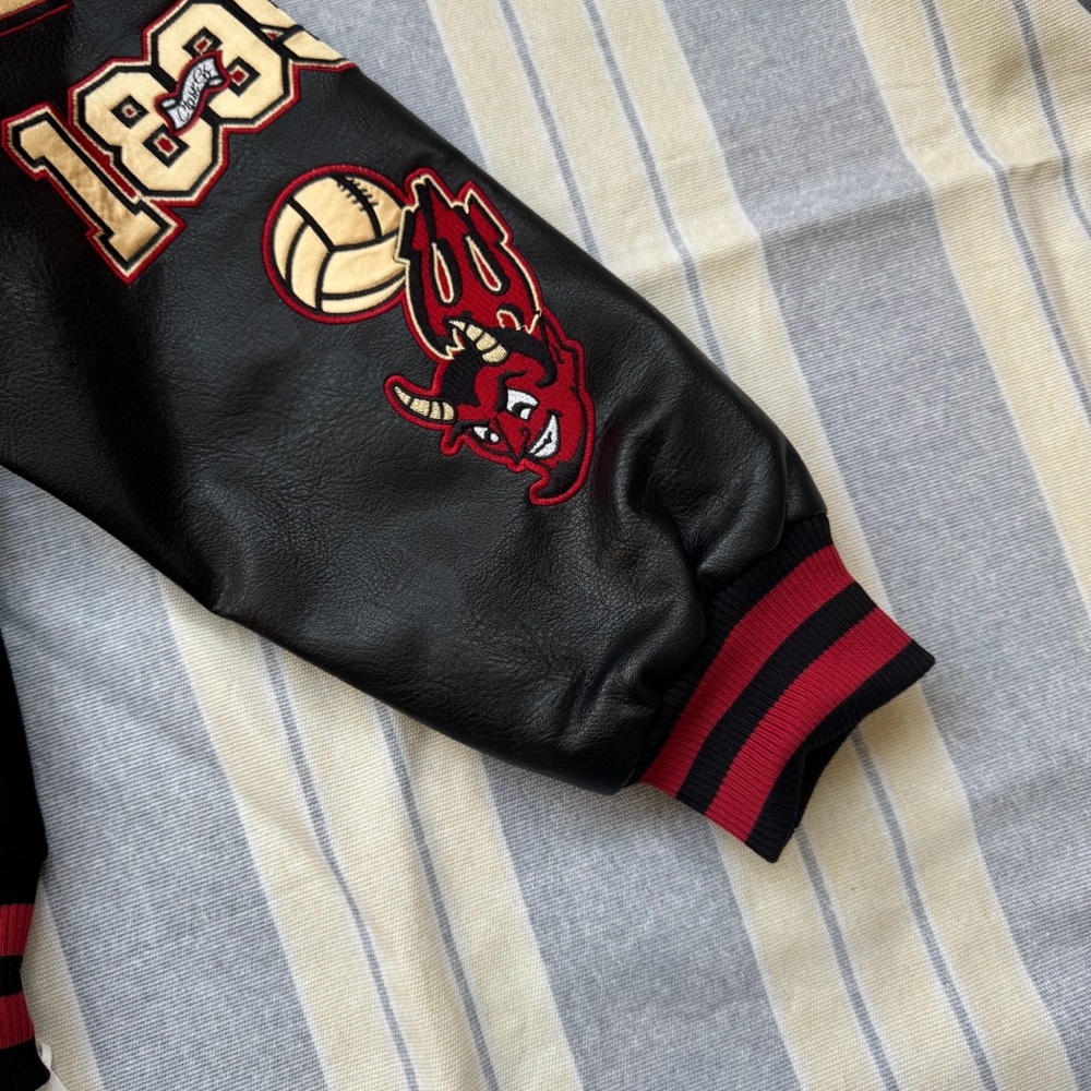 Off-White x AC Milan 125th Anniversary Embroidered Varsity Jacket - Picture 11 of 11
